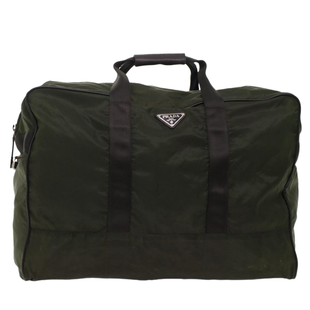 Prada Boston Bag Nylon Green Travel Bag Nylon Green Bs6934