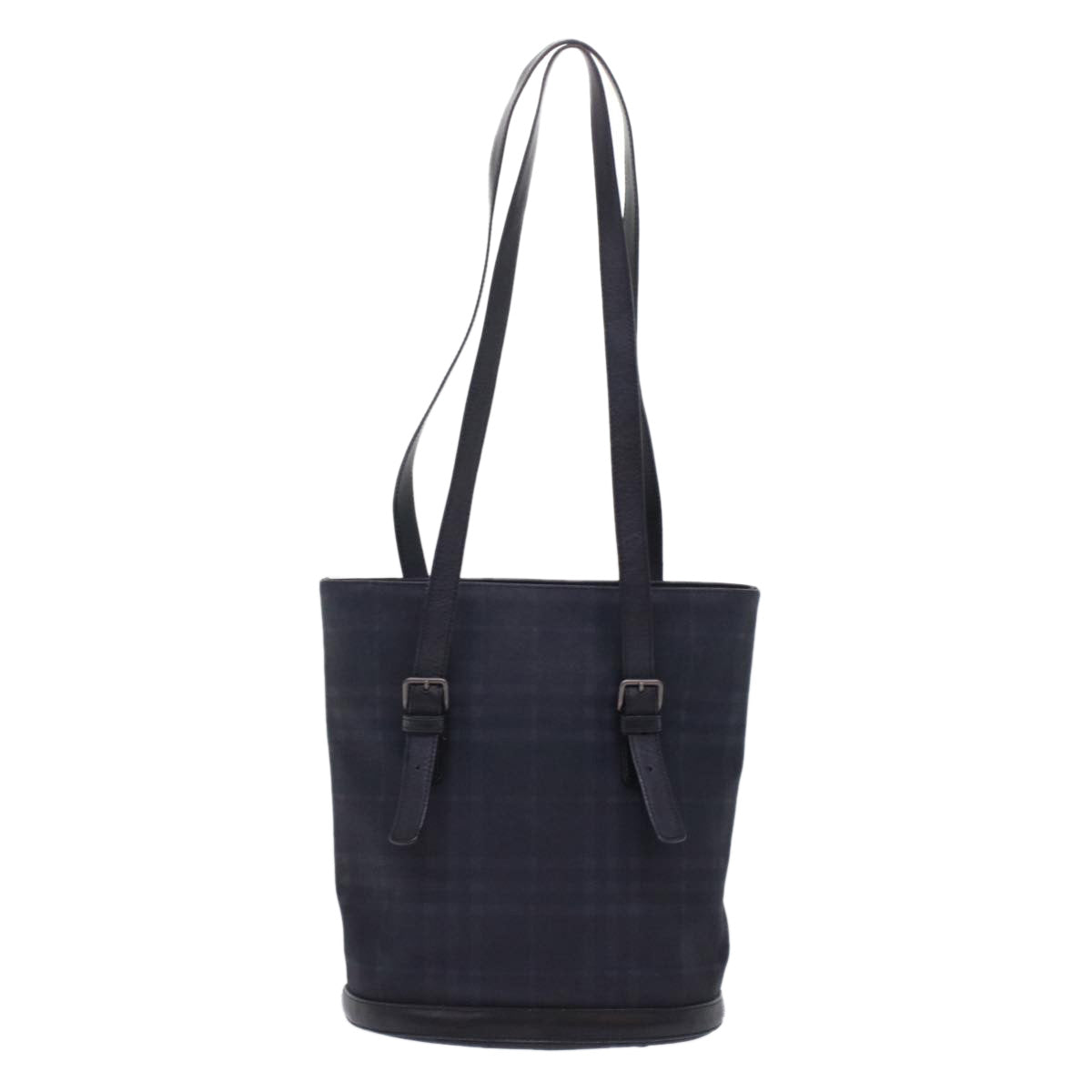 Burberry Luxury Nova Check Shoulder Bag Auth Bs6954 Leather Nylon Black