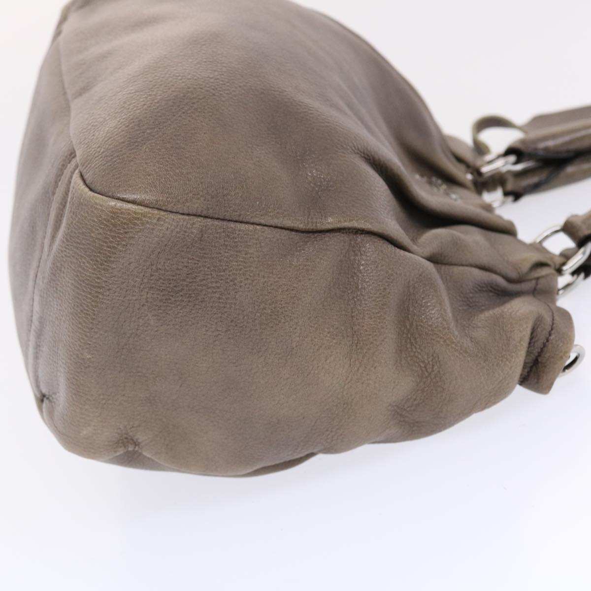 Prada Hand Bag 2Way Leather Brown Travel Bag