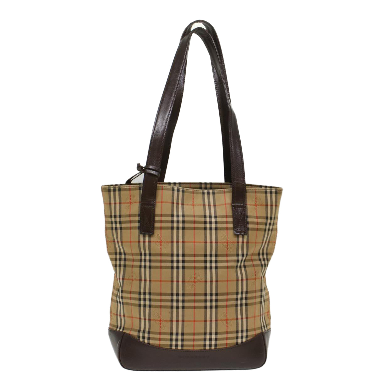 Burberry Luxury Nova Check Hand Bag Auth Bs7211 Nylon Beige Travel Bag