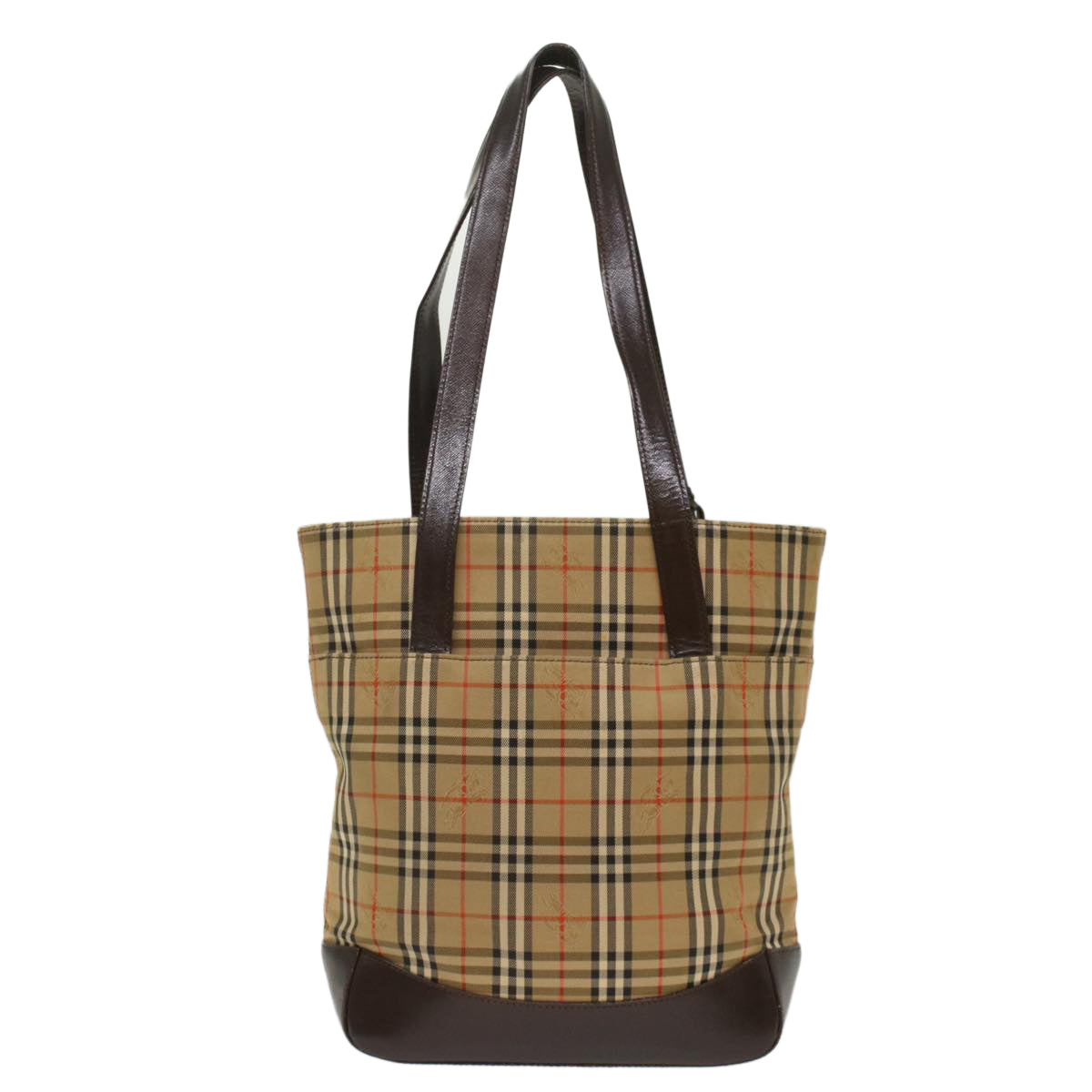 Burberry Luxury Nova Check Hand Bag Auth Bs7211 Nylon Beige Travel Bag