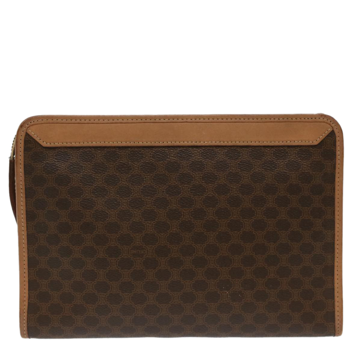 Luxury Macadam Clutch Bag Pvc Beige Leather Canvas