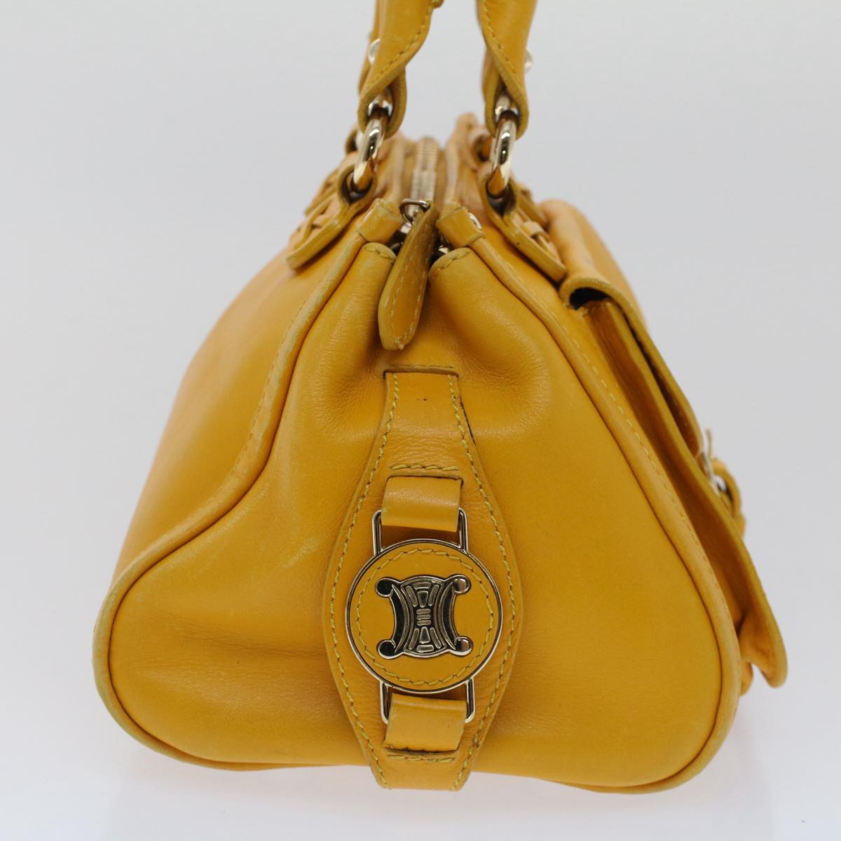 Luxury Hand Bag Yellow Leather Travel Bag