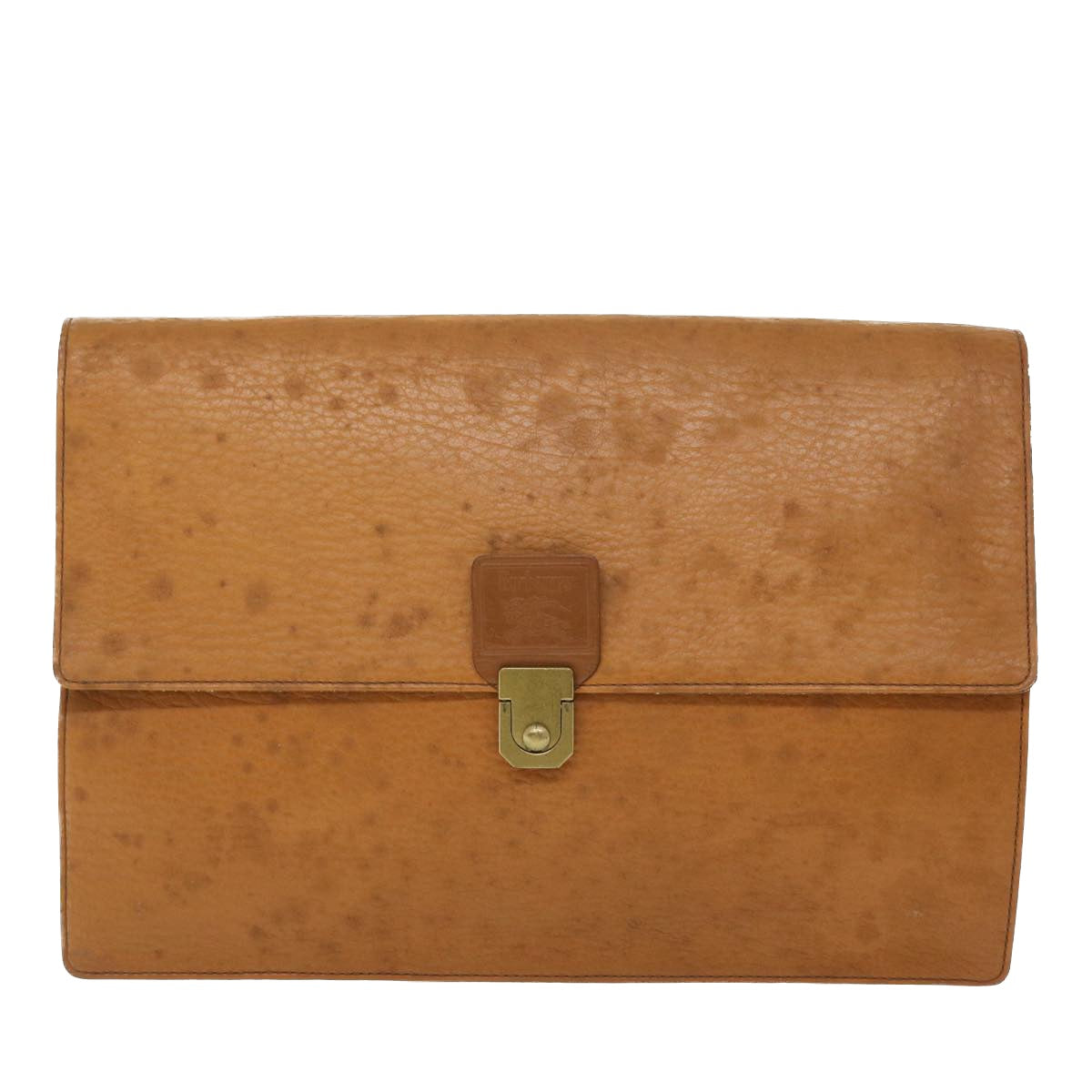 Burberry Luxury ss Briefcase Auth Bs7549 Handbag Leather Brown Travel Bag