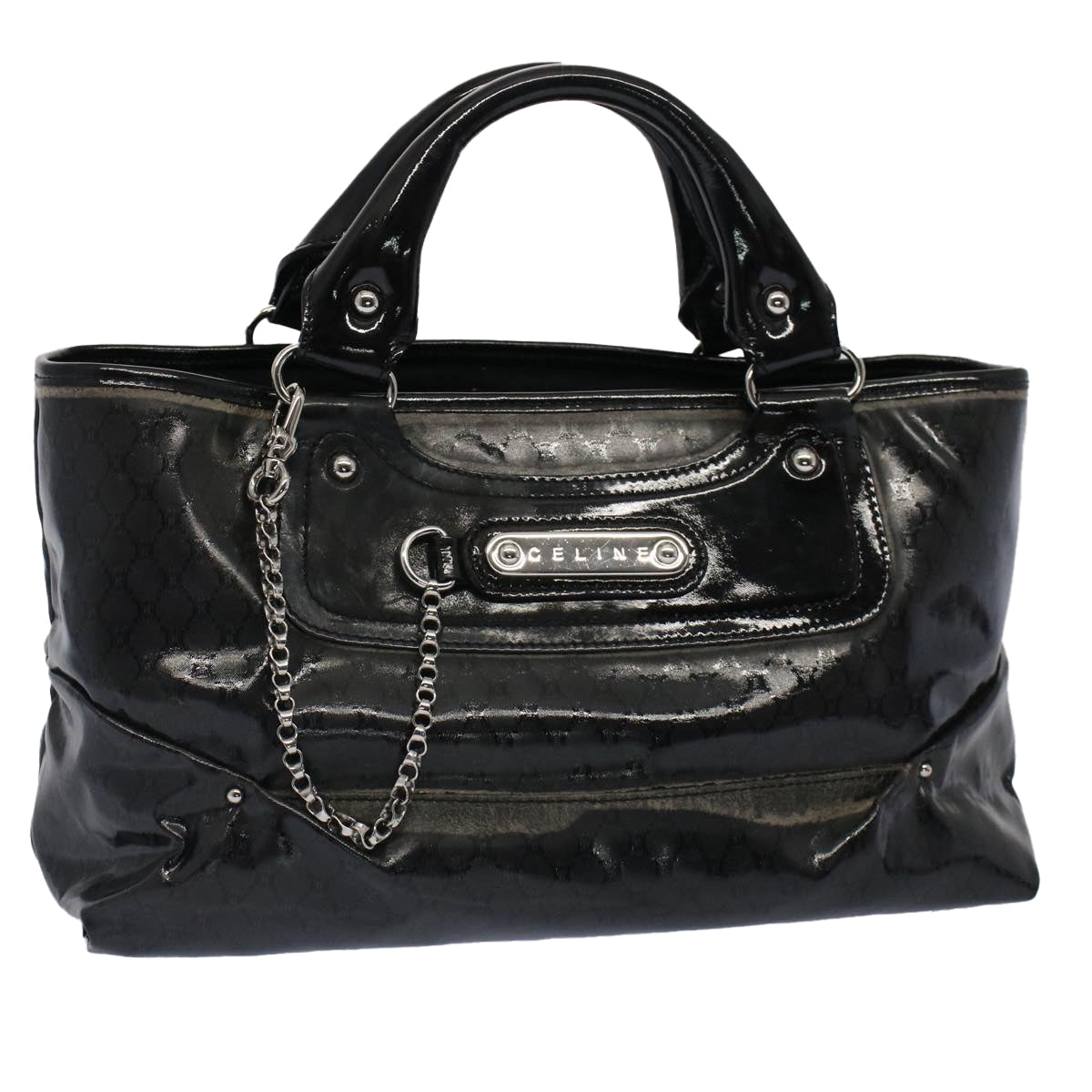 Luxury Hand Bag Coated Canvas Black Travel Bag