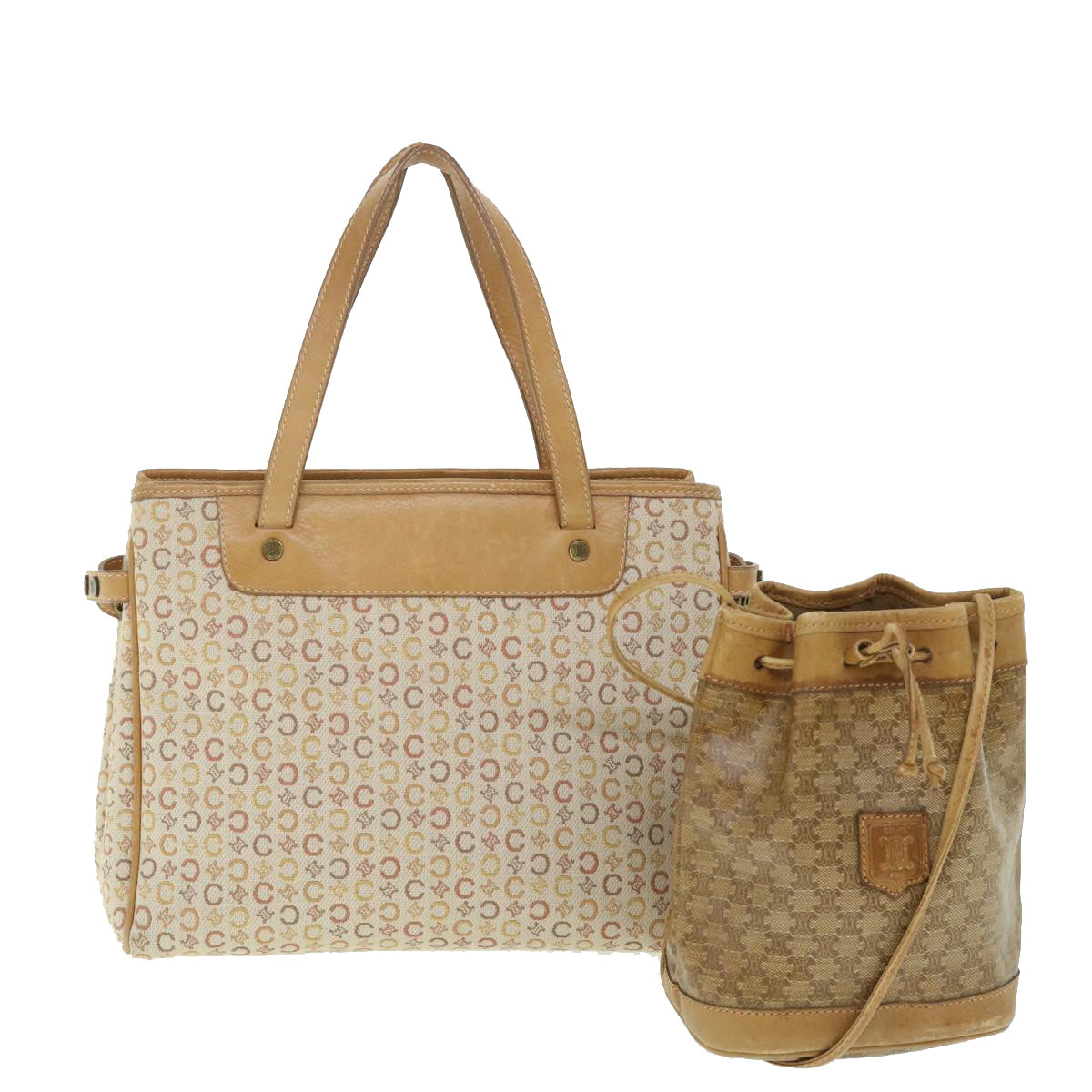 Luxury Macadam Hand Bag Set Canvas Beige Travel Bag