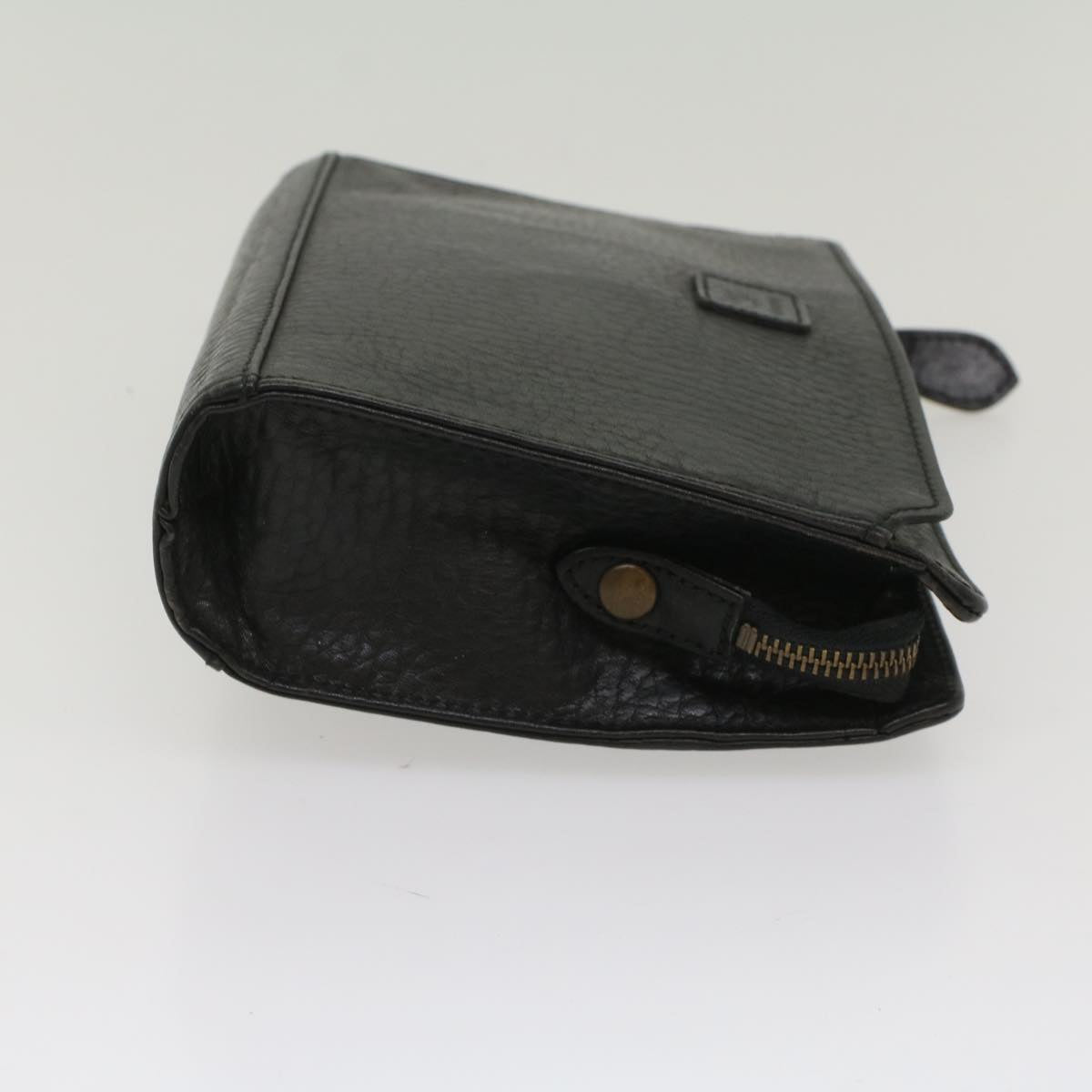 Burberry Luxury ss Clutch Bag Auth Bs8538 Leather Black