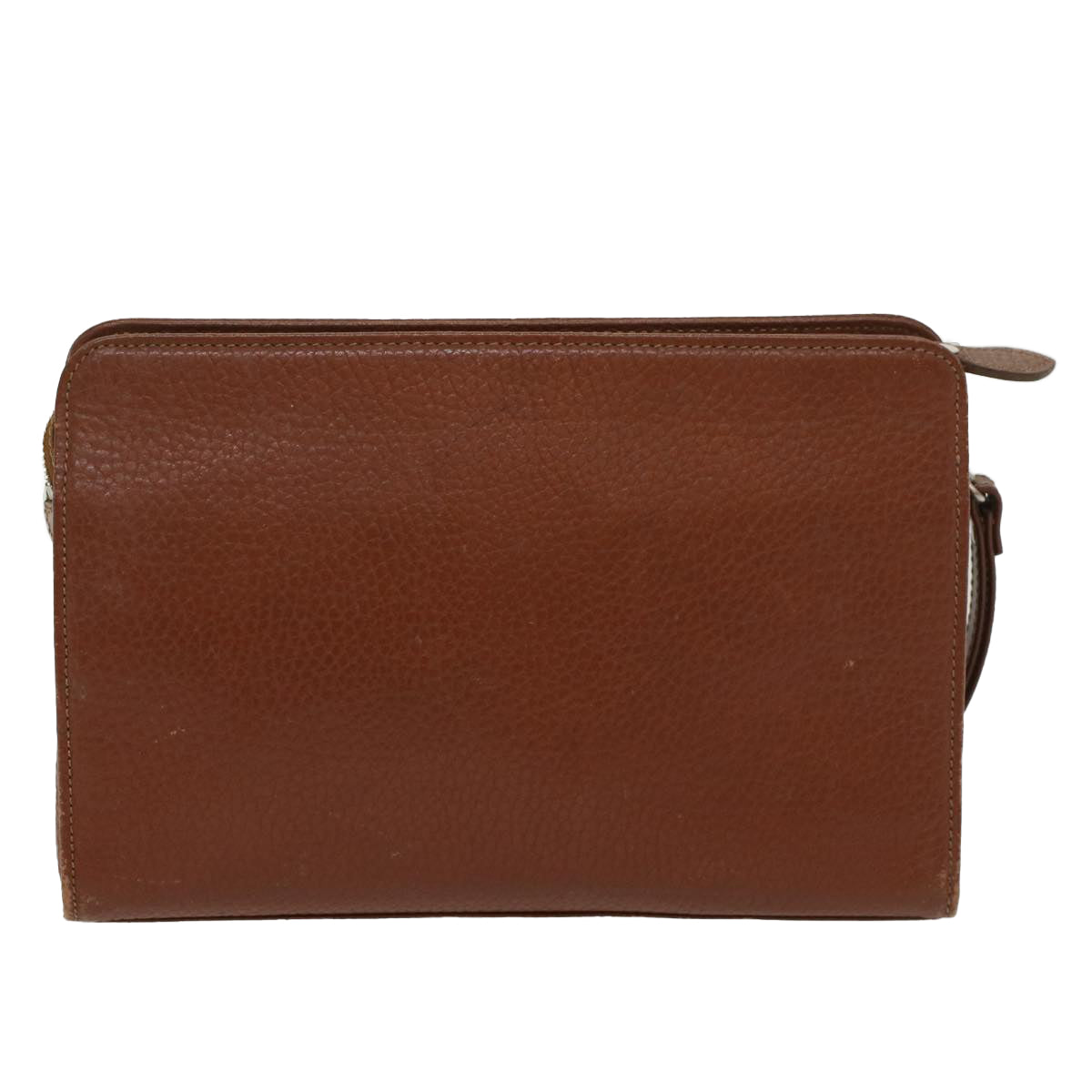 Burberry Luxury ss Clutch Bag Auth Bs8539 Leather Brown