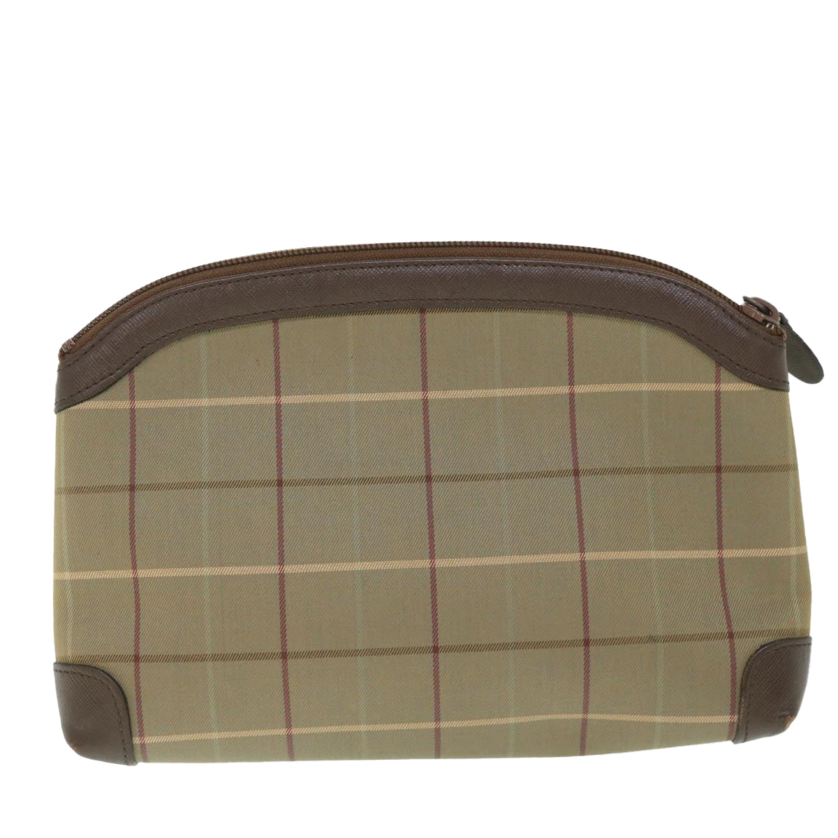 Burberry Luxury ss Nova Check Clutch Bag Auth Bs8723 Canvas Nylon Brown