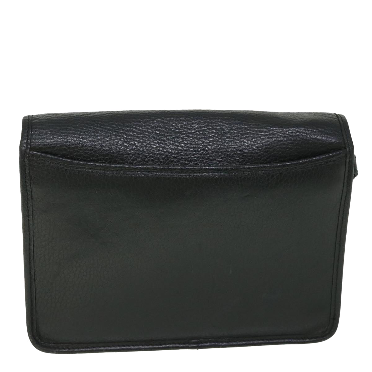 Burberry Luxury ss Clutch Bag Auth Bs8730 Leather Black