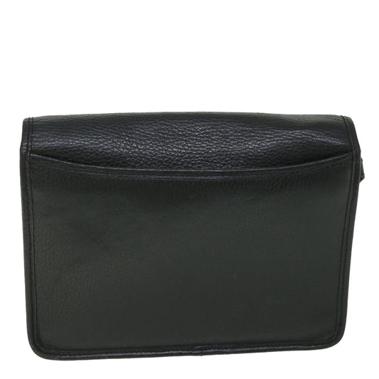 Burberry Luxury ss Clutch Bag Auth Bs8730 Leather Black