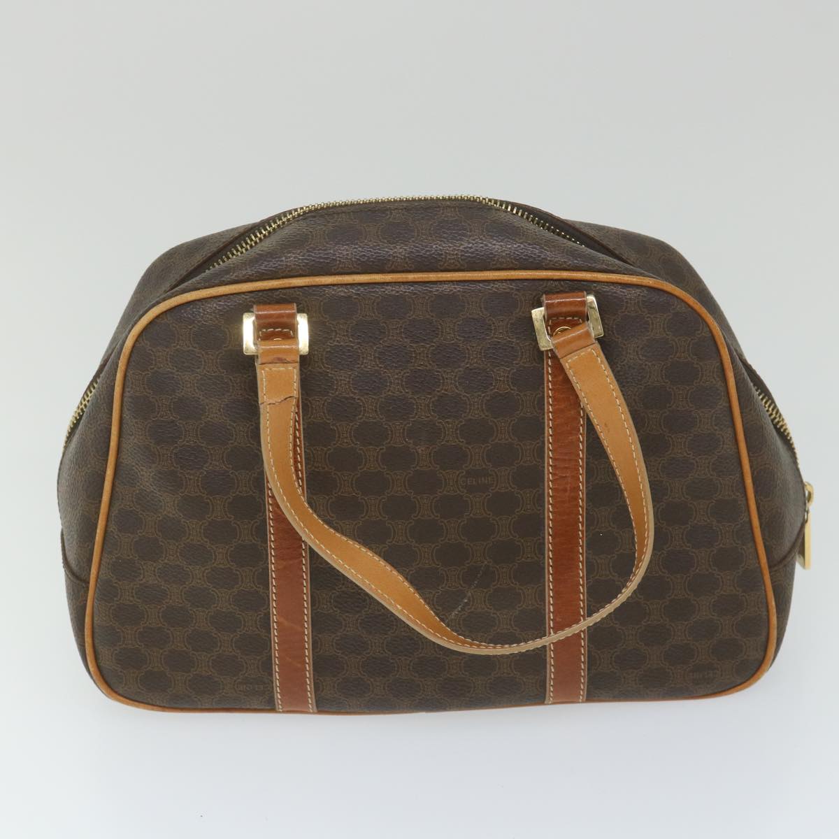 Luxury Macadam Shoulder Bag Pvc Set Beige Leather Canvas Beige Brown