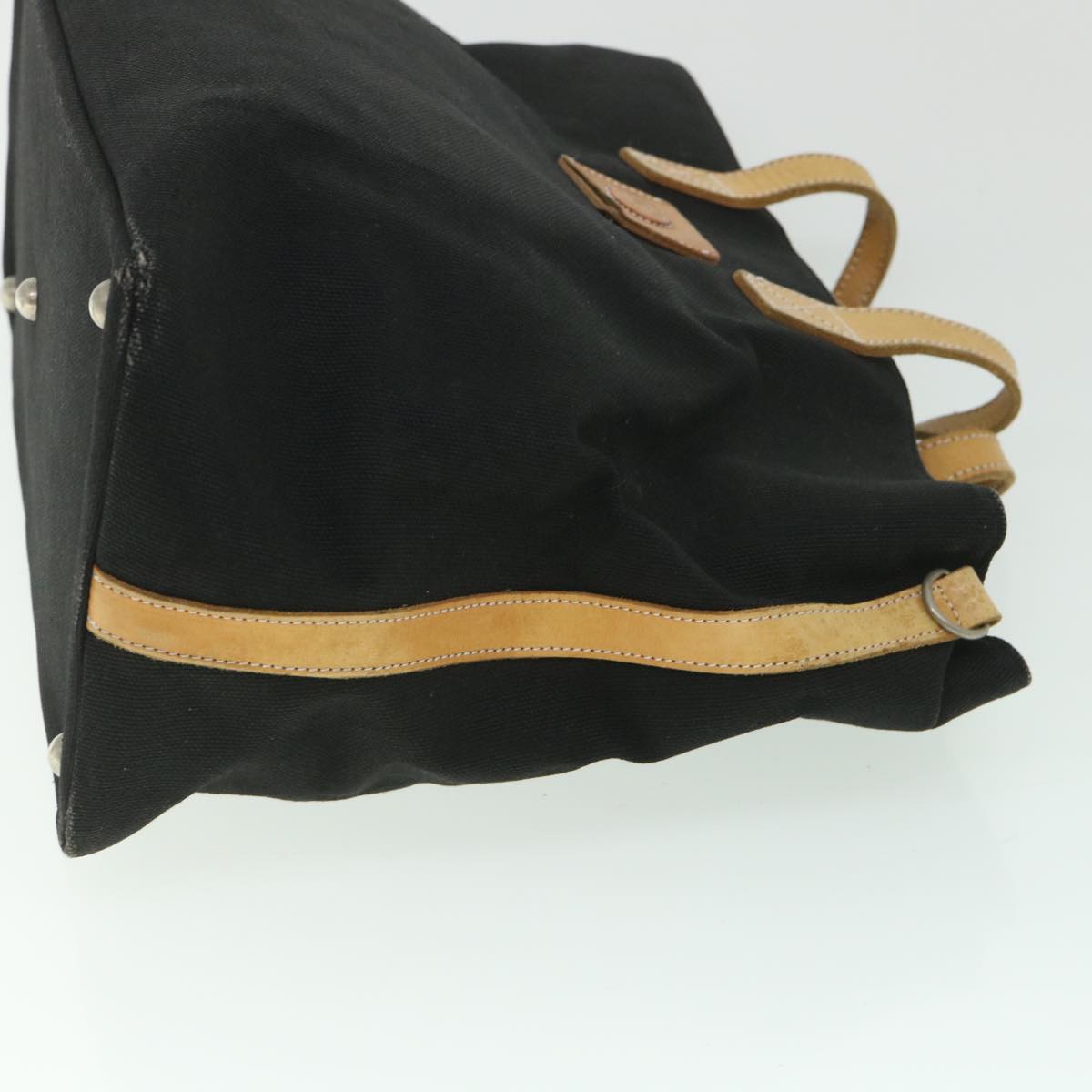 Burberry Luxury ss Label Tote Bag Auth Bs9105 Canvas Black Blue