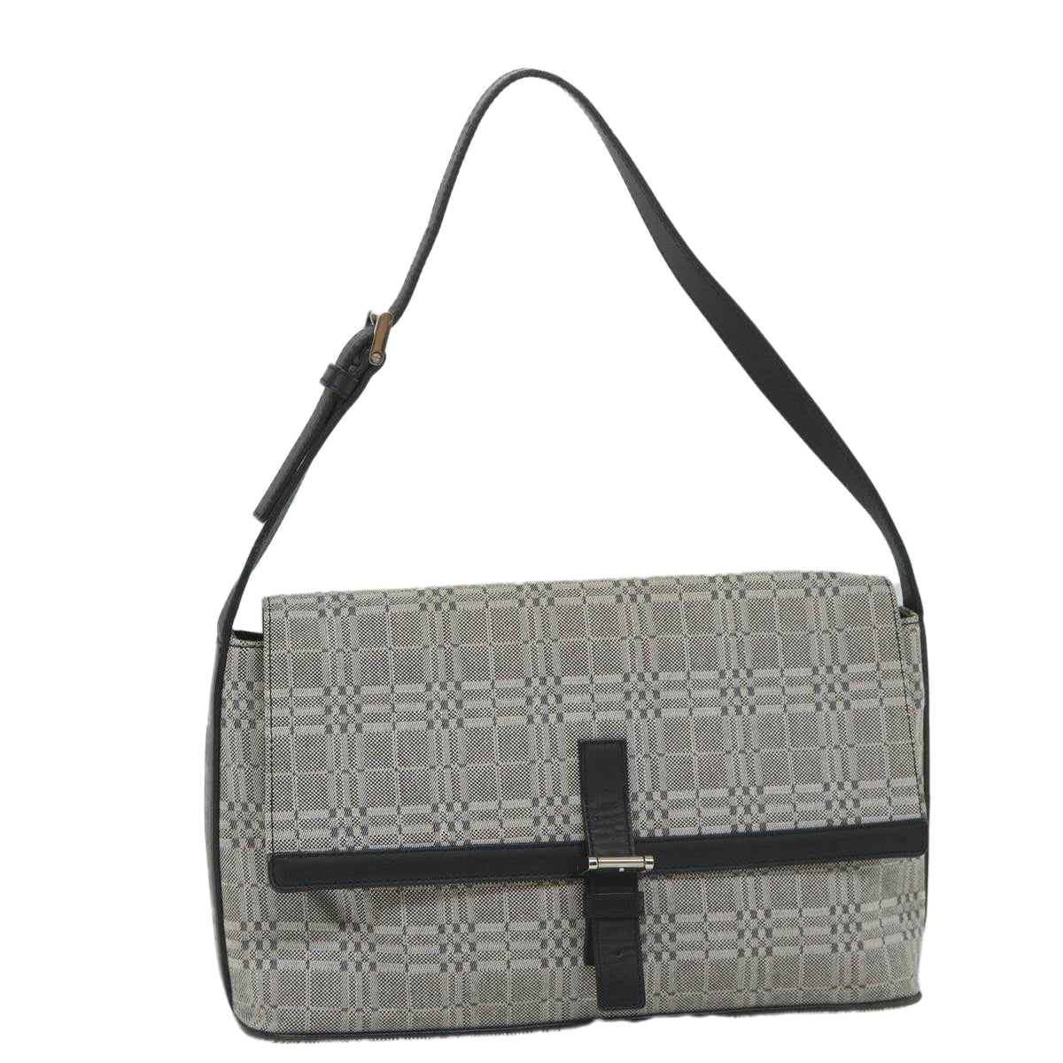 Burberry Luxury Shoulder Bag Auth Bs9261 Canvas Gray