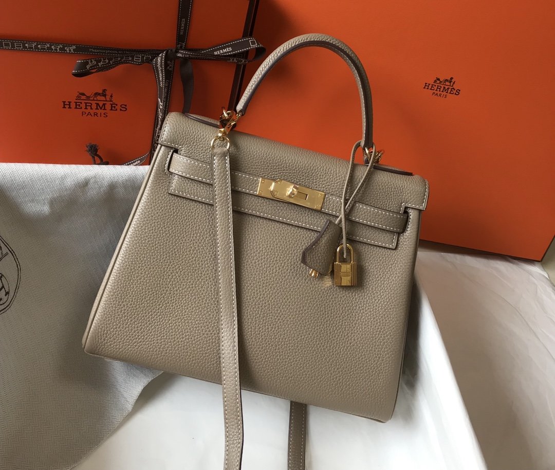 Top Quality Kelly Etoupe Togo Bag For Shoulder Bag