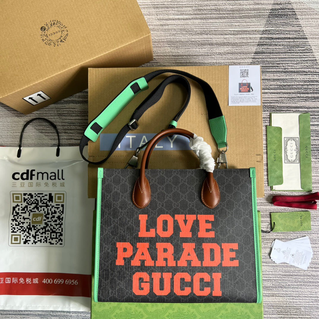 gg Love Parade gg , Green Tote Bag