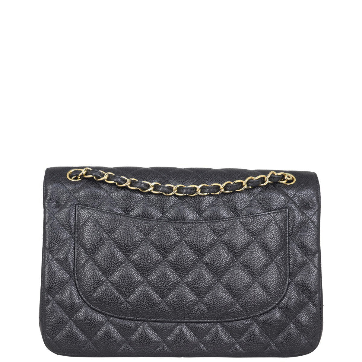 Chanel Classic Double Jumbo Lambskin GHW Handbag Flap