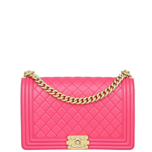 Chanel Boy New 23 Series Handbag Pink Medium