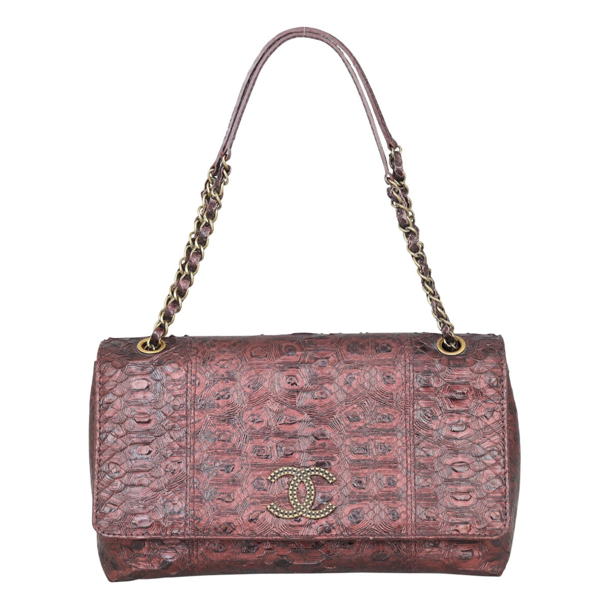 Chanel Python CC Bag Flap Handbag