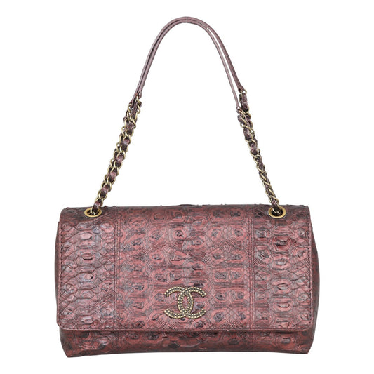 Chanel Python CC Bag Flap Handbag