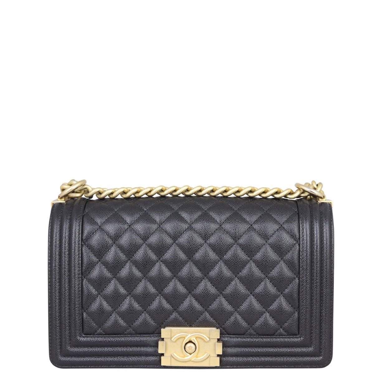 Chanel Boy Old 27 Series Handbag Black Medium