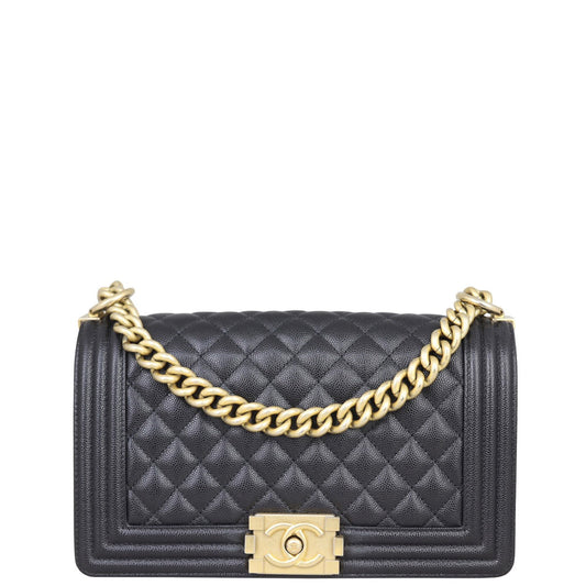 Chanel Boy Old 27 Series Handbag Black Medium