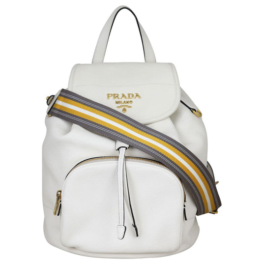 Prada Vitello Daino Convertible Strap Backpack Handbag