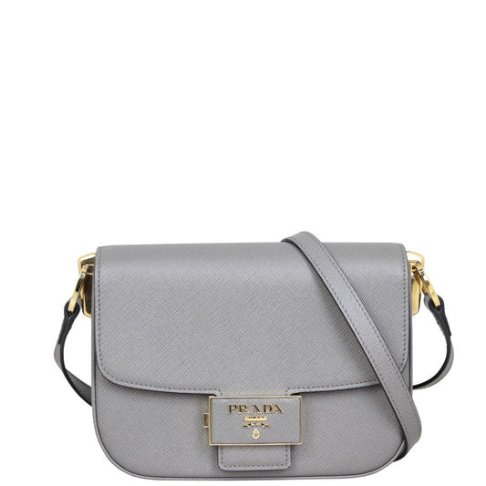 Prada Saffiano Embleme Shoulder Bag