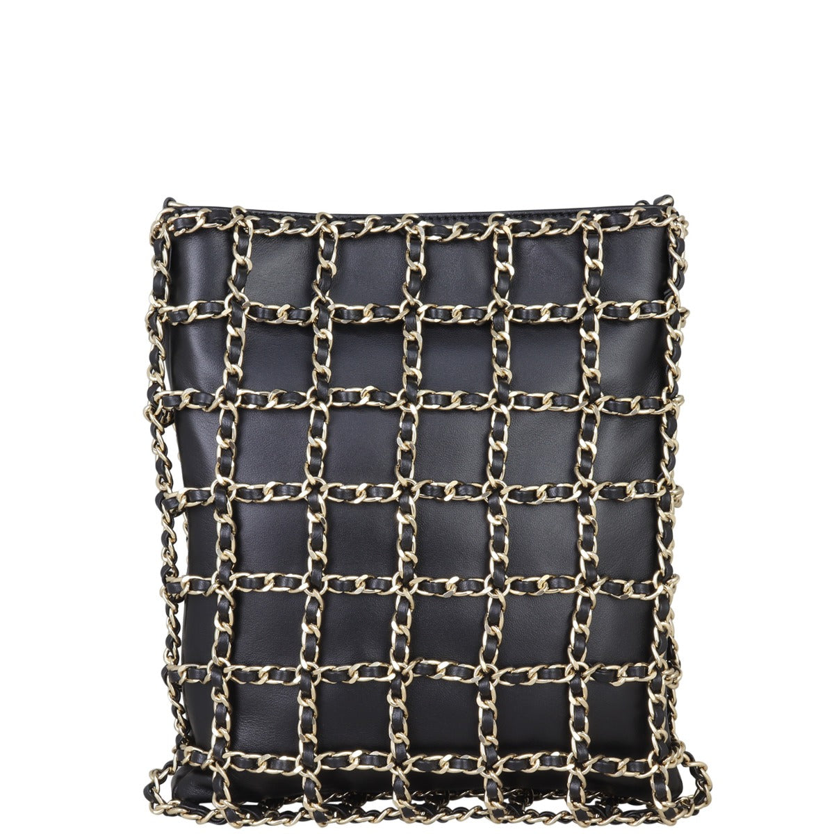 Chanel Lambskin Net Shoulder Bag Chain