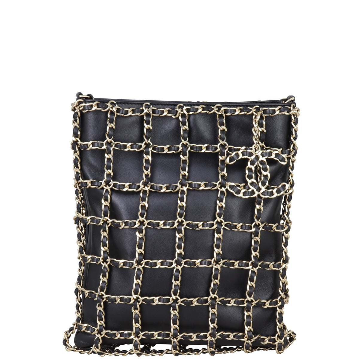 Chanel Lambskin Net Shoulder Bag Chain