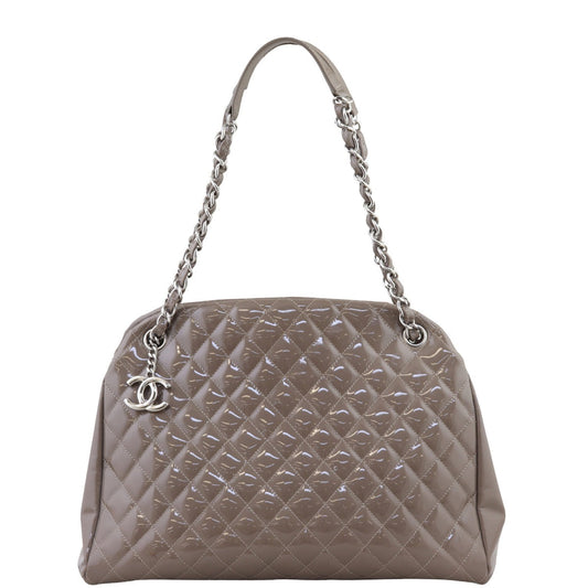 Chanel Mademoiselle Bowler Bag Taupe Brown Large Handbag