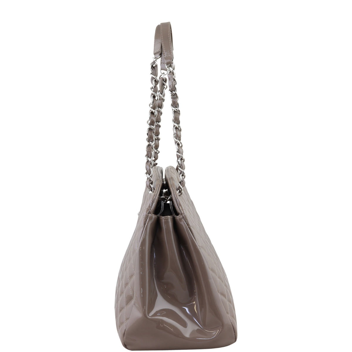 Chanel Mademoiselle Bowler Bag Taupe Brown Large Handbag