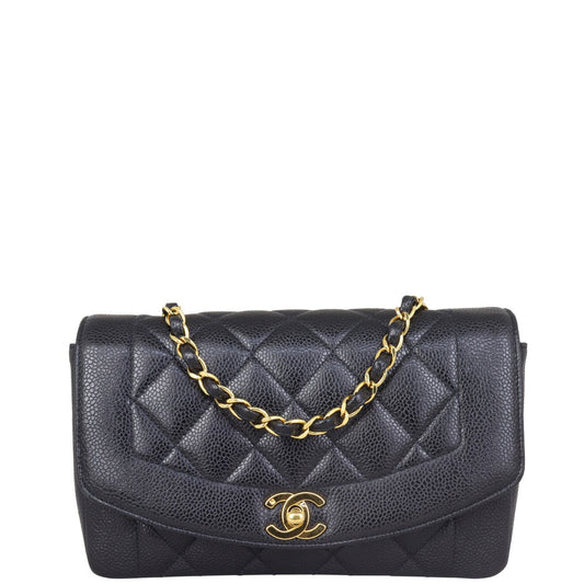 Chanel Diana Bag Diamond Black Flap Handbag