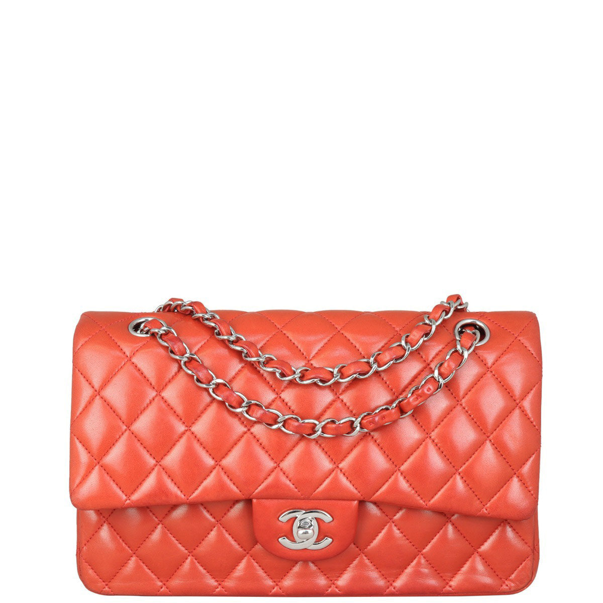 Chanel Classic Double 15 Series Handbag Red Medium