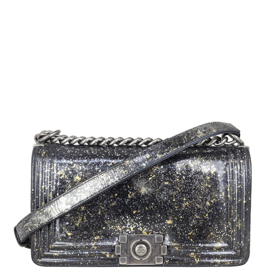 Chanel Boy Old Crystal Glitter Handbag Medium