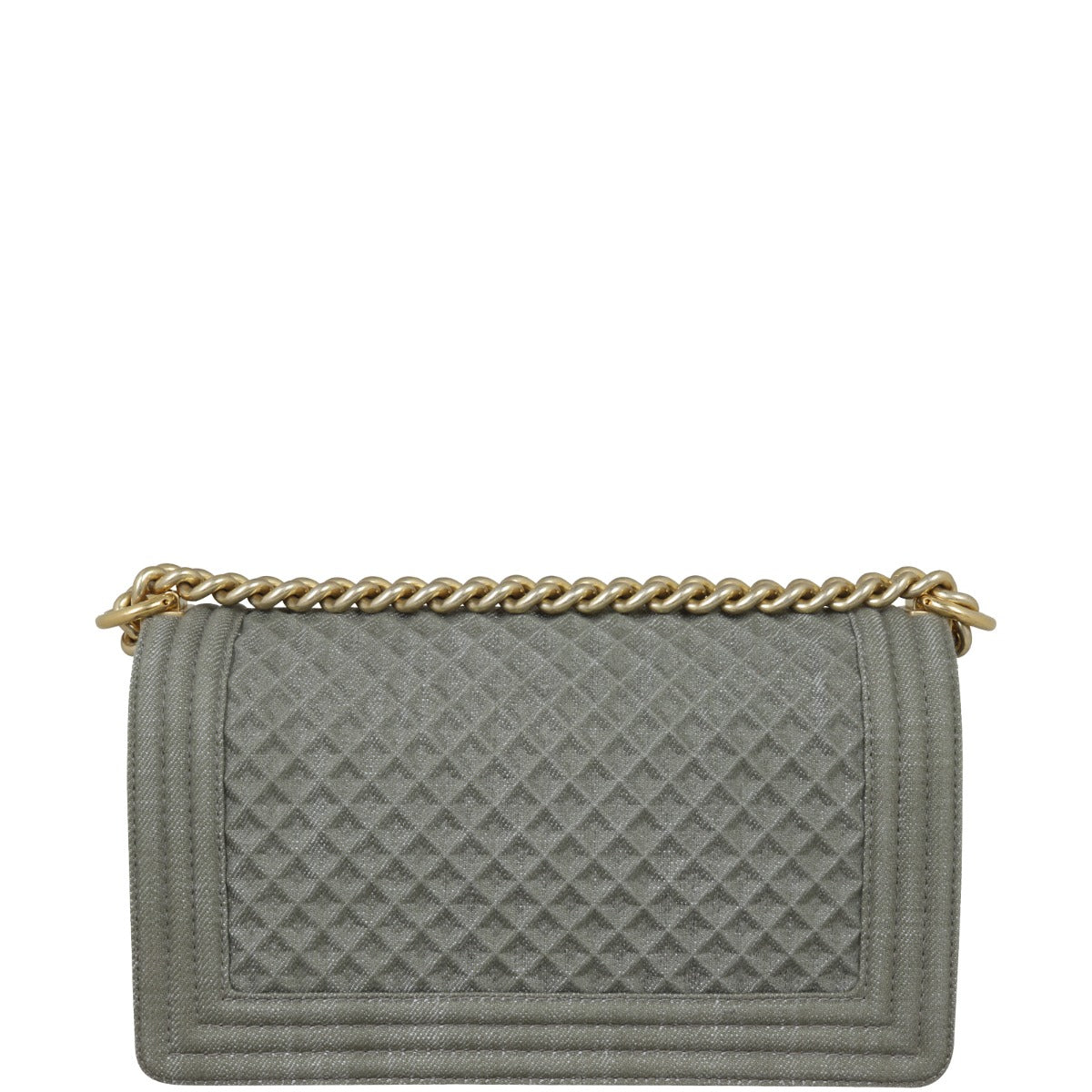 Chanel Boy Old GHW Handbag Denim Medium