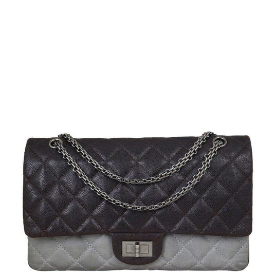 Chanel 2.55 Reissue 227 Double Bag Caviar 14 Flap Handbag