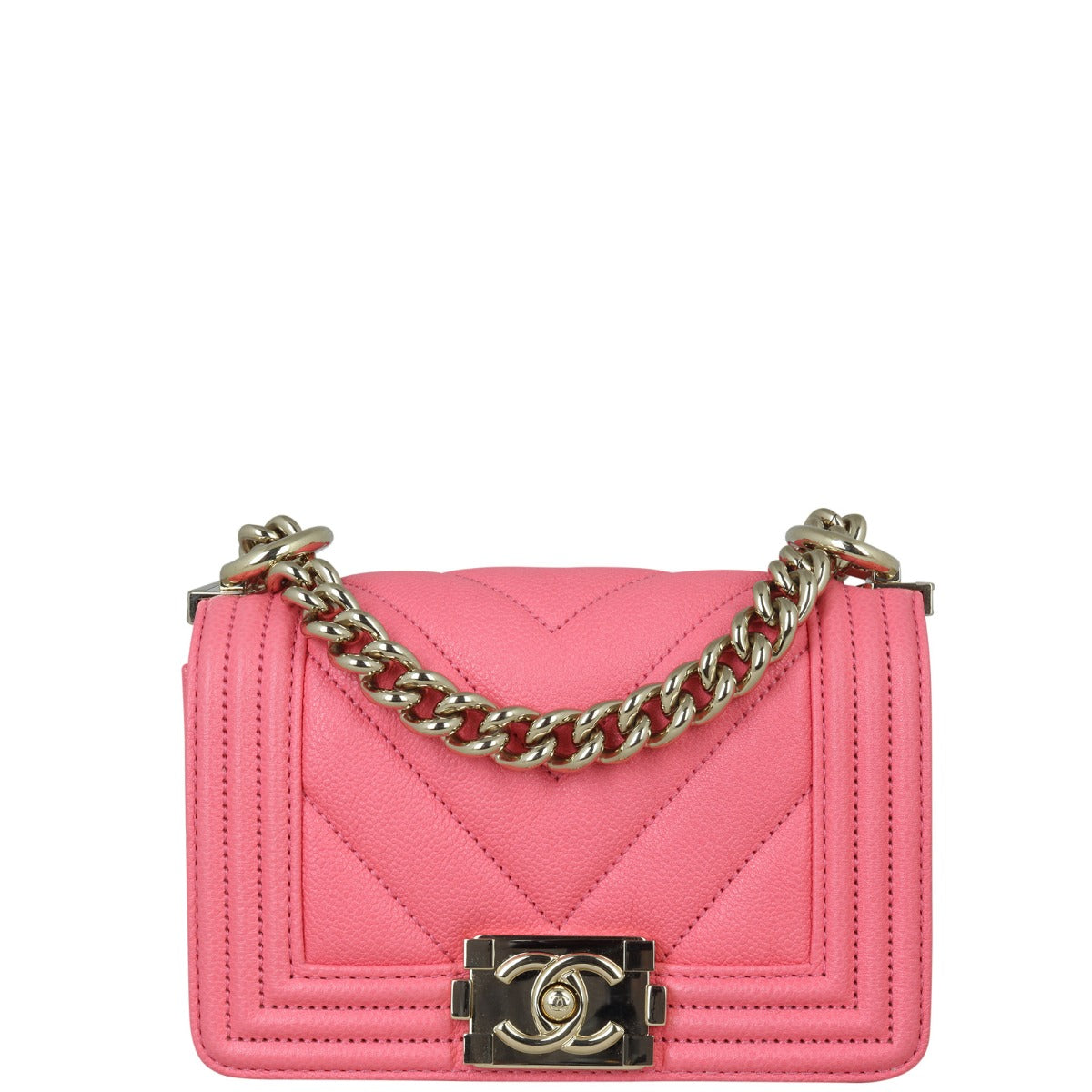 Chanel Boy Chevron Handbag Mini Mini Bag