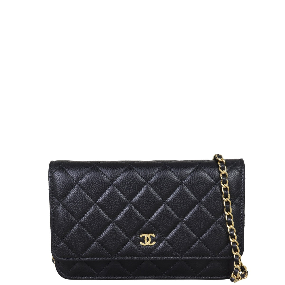 Chanel Classic Wallet on Caviar Hardware Handbag Gold Chain