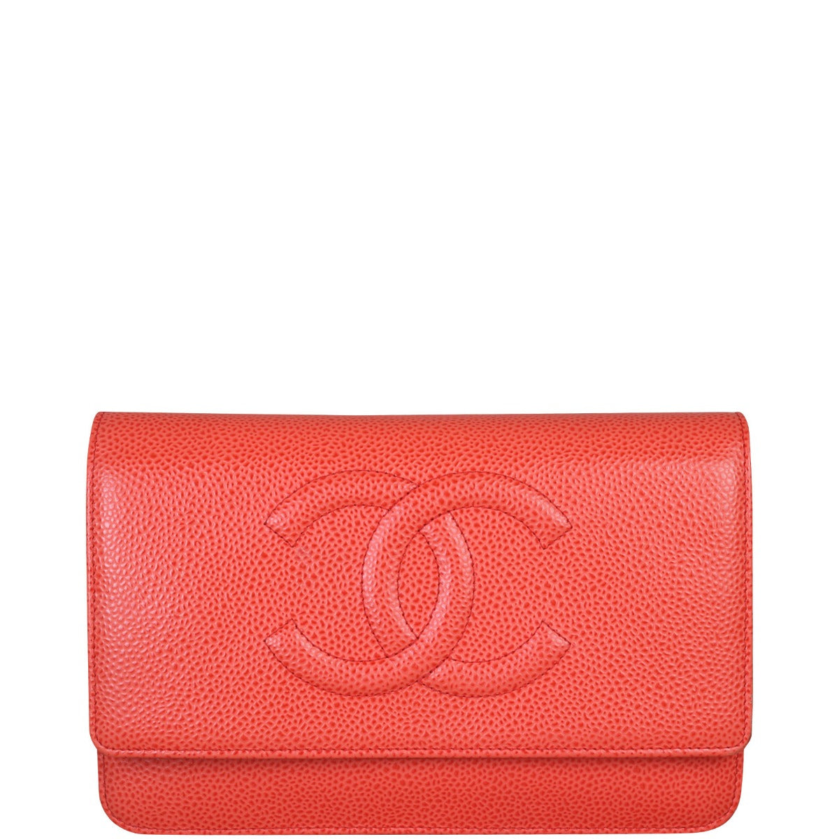 Chanel Timeless Wallet on Coral Handbag Red Chain
