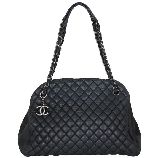 Chanel Mademoiselle Bowler Bag Charcoal Large Handbag