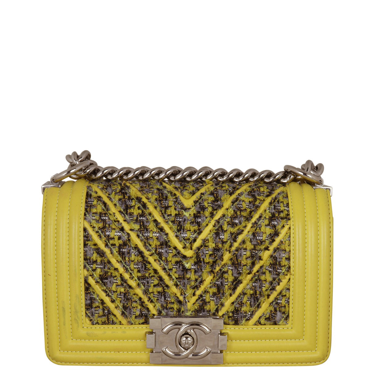Chanel Boy Chevron Tweed Handbag Small