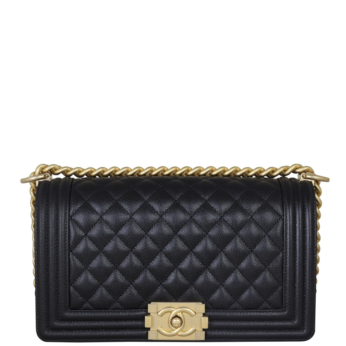 Chanel Boy Old 28 Series Handbag Black Medium