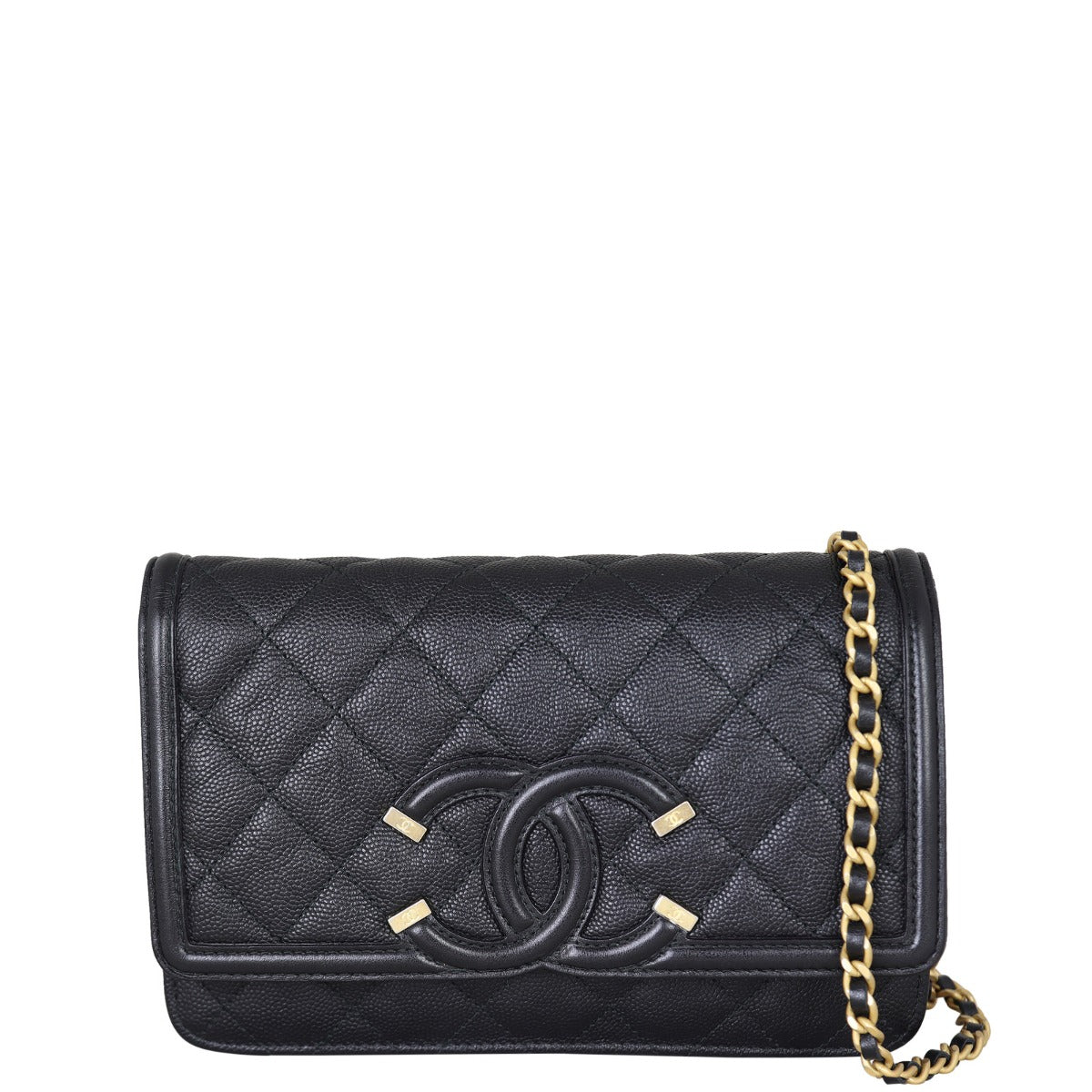 Chanel CC Filigree Wallet on Handbag Chain
