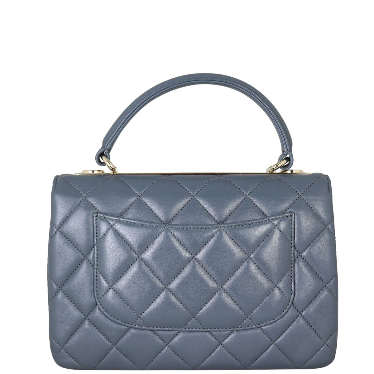 Chanel CC Trendy Grey Lambskin Handbag Small