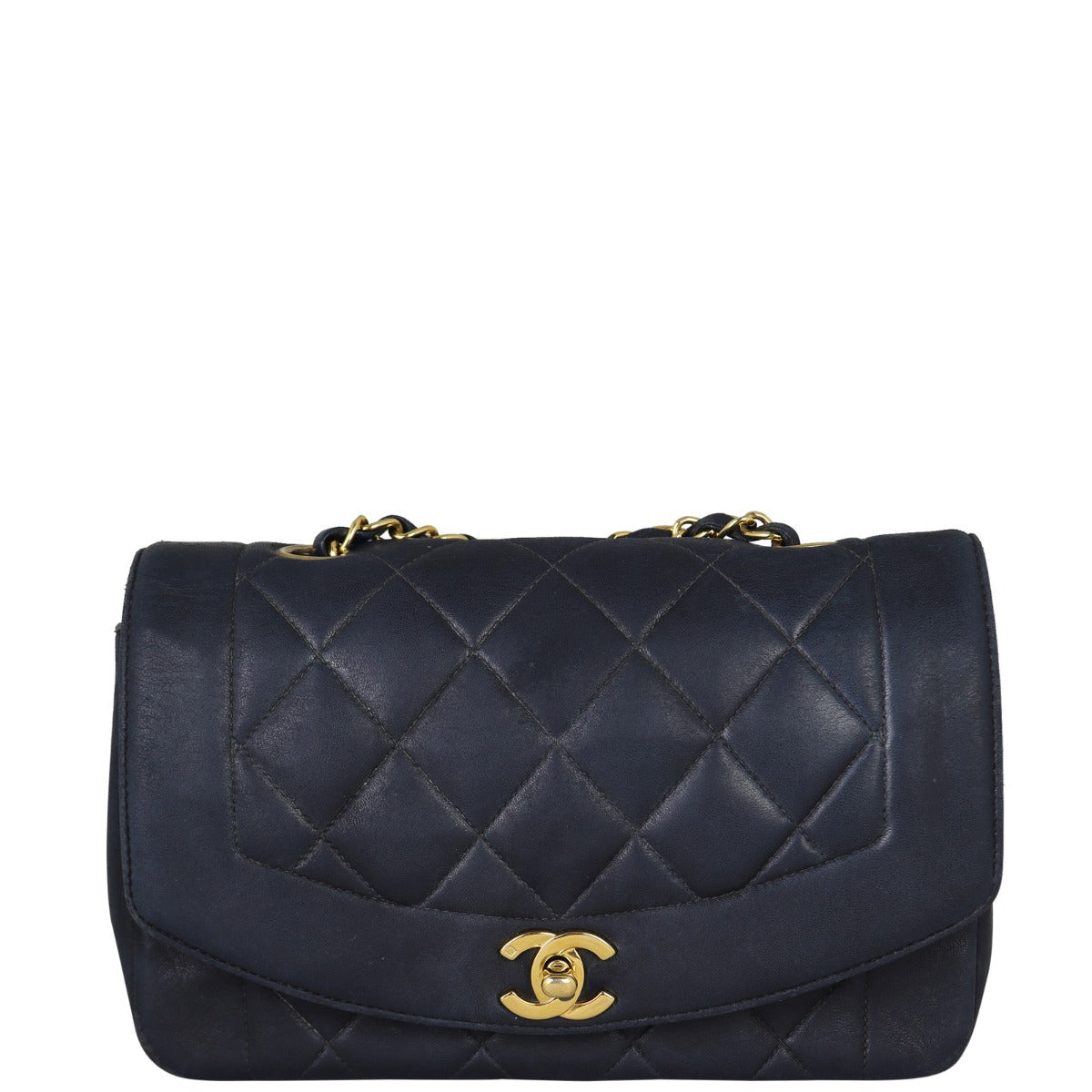 Chanel Diana Bag Faded Black Flap Handbag