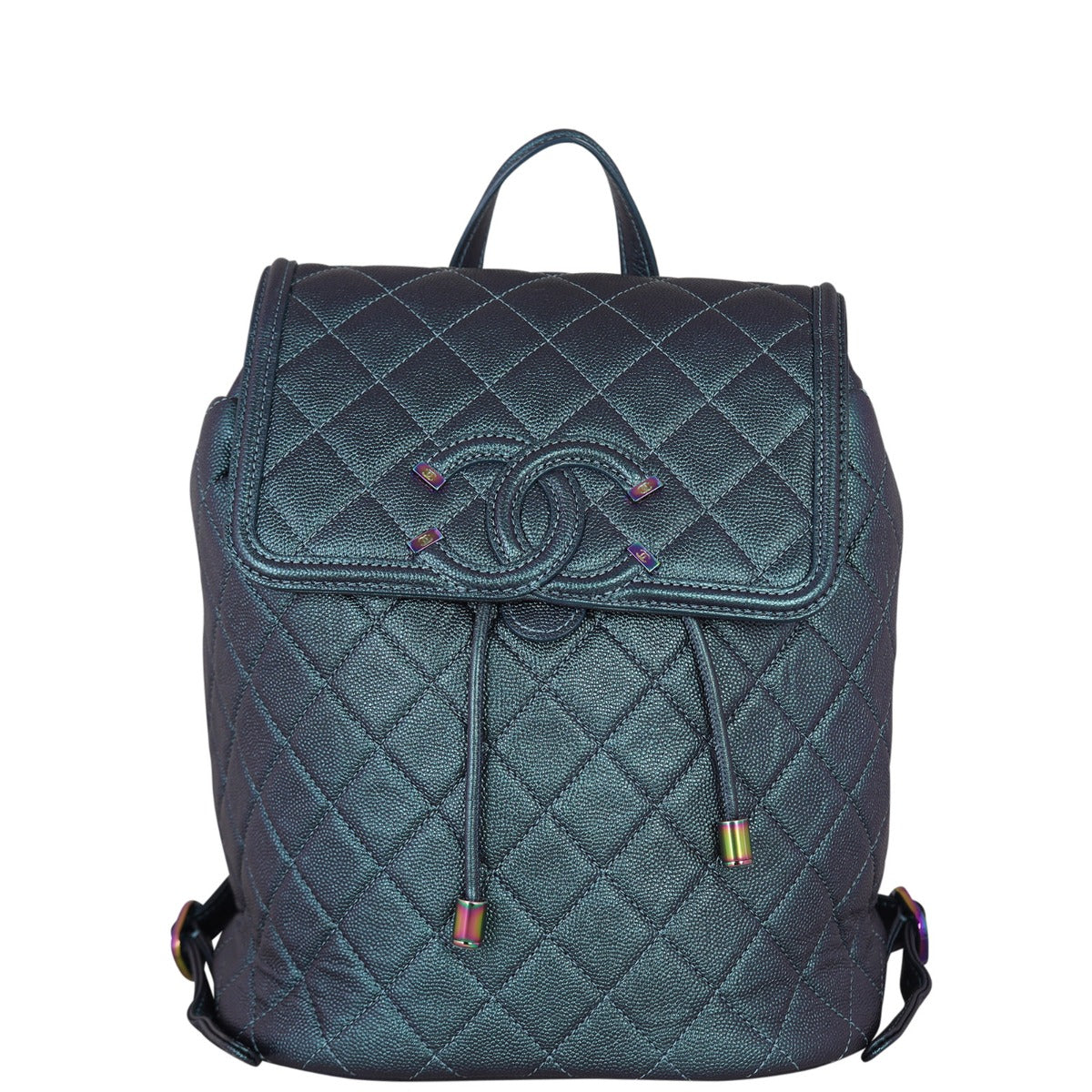 Chanel Filigree Backpack 26 Series Green