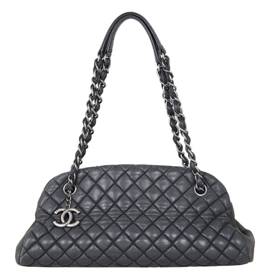 Chanel Just Mademoiselle Bowler Bag Lambskin Medium Handbag