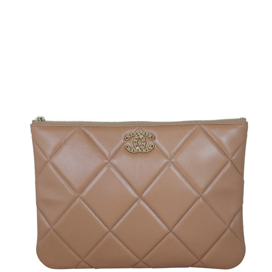 Chanel 19 Pouch Handbag Brown