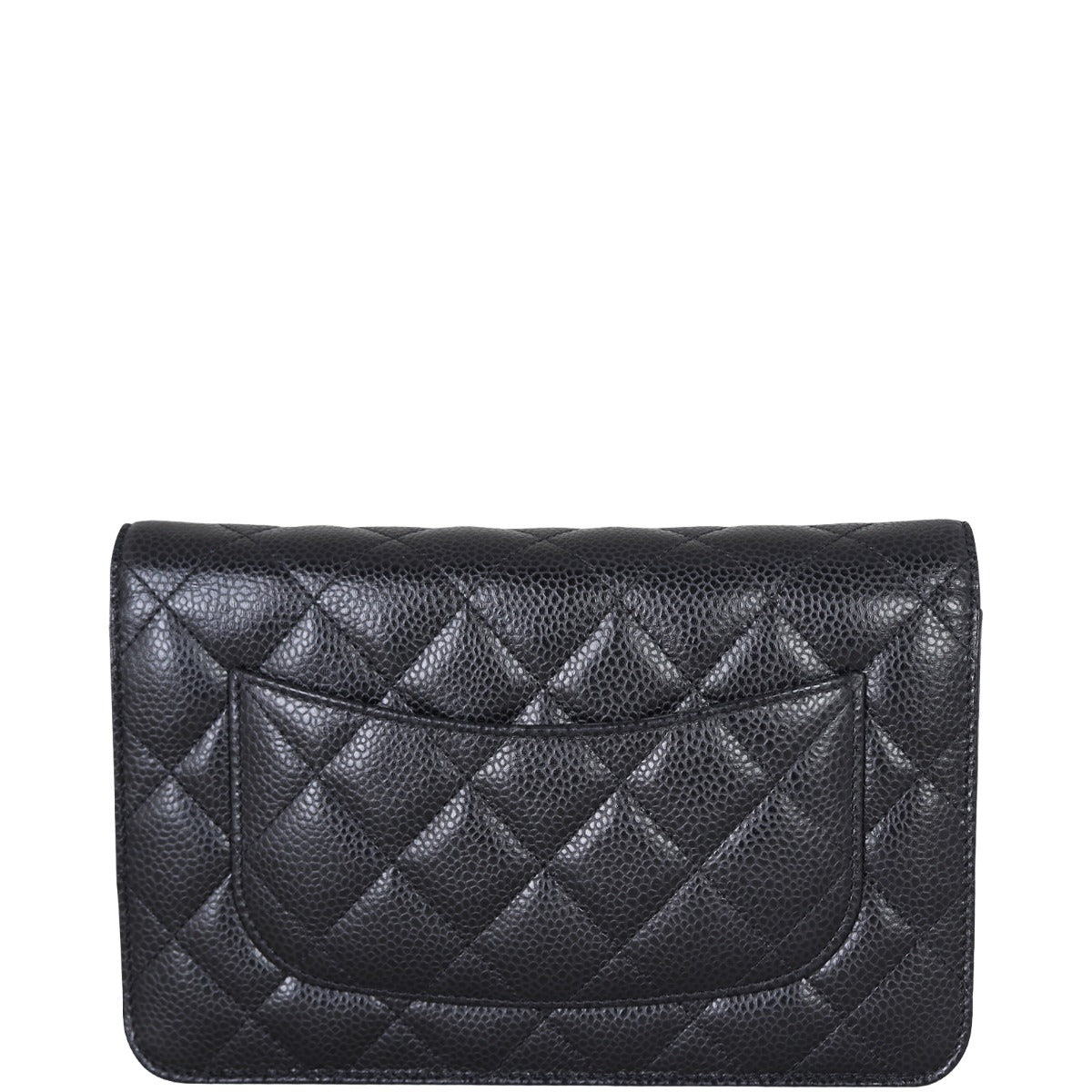 Chanel Classic Wallet on Diamond Caviar Handbag Black Chain